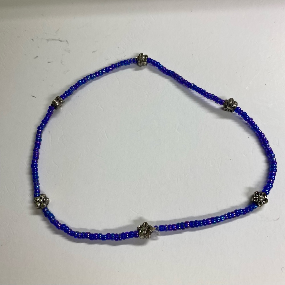 Bracelet, Ankle Beaded Floral•Flower Power Y2K - Picture 1 of 2